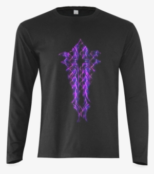 cross purple lightning w/ pinstripe "back" sunny men's - t-shirt