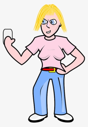 Angry, Blonde, Female, Girl, Jeans, People, T-shirt - Teen Girl Clip Art