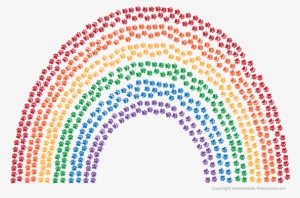 Paw Clipart Rainbow - Rainbow Paw Print Background
