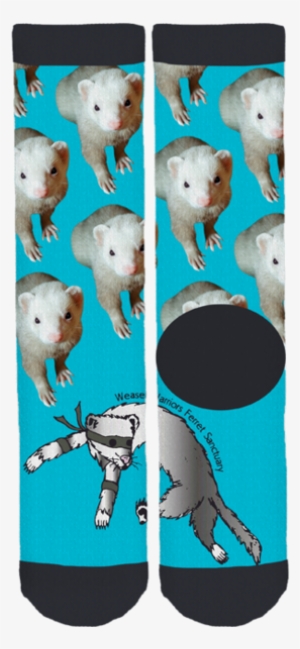 Weasel Warriors Ferret Sanctuary Crew Socks - Rat