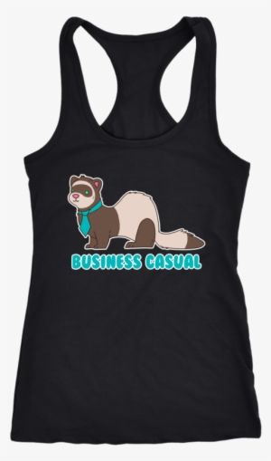 Women's Business Casual Ferret Tank - Lesbian Shirt Racerback Tank Top T-shirt. Funny Lesbian