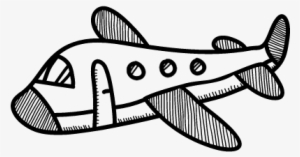 Airplane Vector - Air Transport Black And White