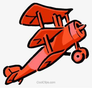 Cartoon Tri-plane Royalty Free Vector Clip Art Illustration