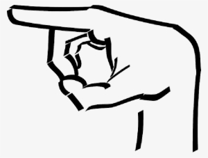 Pointer Point Icon Left Hand Cartoon Direction - Hand Pointing Clipart
