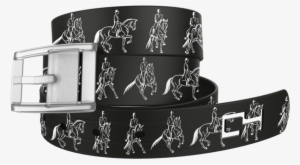 C4 Belts C4 Design Belt: Dressage Outline Navy Strap/silver