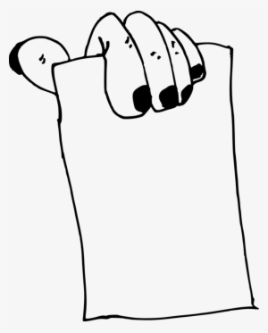 Paper Computer Icons Drawing Download Cartoon - Hand Holding A Paper Clipart