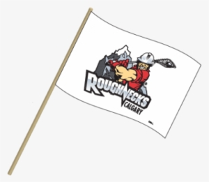 Calgary Roughnecks 12" X 18" Waving Flag - Calgary Roughnecks