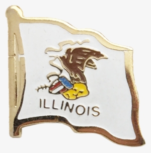State Of Illinois Flag Lapel Pin - Illinois