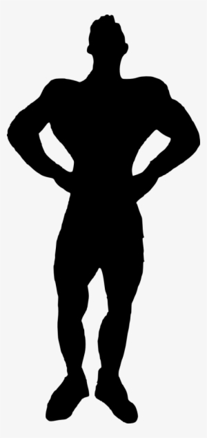 Man Bodybuilder Silhouette Png Free Images Toppng - Silhouette Muscle Man