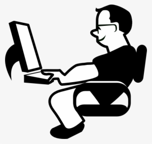 Guy On Computer Clipart