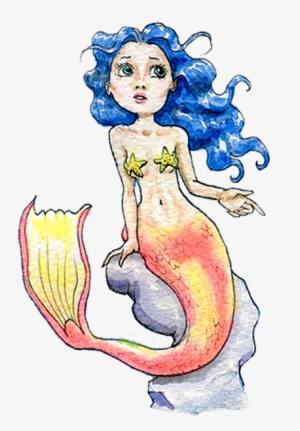 Mermaid Rock Bluehair Sticker
