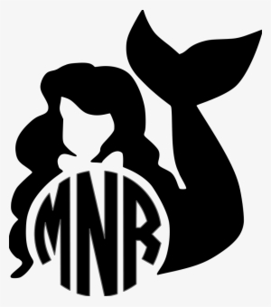 Mermaid Clipart Monogram - Mermaid Monogram Decal