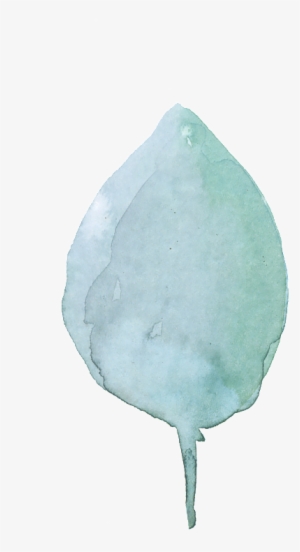 Colorful Blue Leaf Transparent Decorative - Sketch