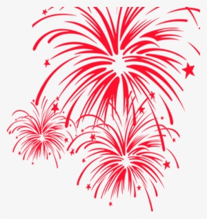New Year Art Creative - Red Fireworks Png