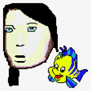 Flounder - Little Mermaid Pixel Art
