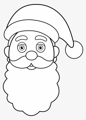 Image Royalty Free Line Art Of Santa Claus Free Clip - Santa Claus Face