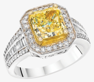 Divina Yellow Diamond Ring - Yellow Diamond Ring Png