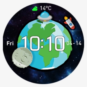 Retro Time And Space Watch Face For Amazfit Pace - Watch