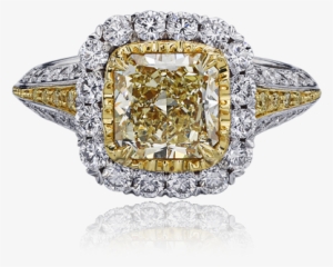 Christopher Designs Ring With Fancy Light Yellow Diamond - Christopher Designs Yellow Diamond