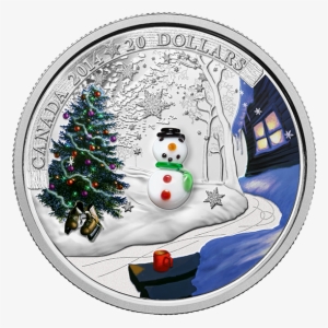 Fine Silver Coin - 2014 Fine Silver 20 Dollar Coin - Venetian Glass Snowman