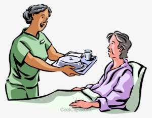 Nurses With Patients Royalty Free Vector Clip Art Illustration - Krankenschwester Mit Patient Clipart