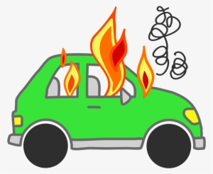 28 Collection Of On Fire Clipart - Car On Fire Cartoon