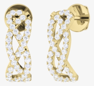 Diamond Woven Earrings 9 Carat Yellow Gold - Stylerocks Diamond White Gold Woven Diamonds Drop Earrings
