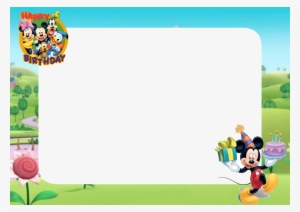 Download Free Printable Mickey Mouse Happy Birthday - Png Cartoon Birthday Frame