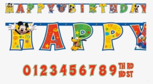Mickey Mouse 'add An Age' Jumbo Birthday Banner - Farmer Mickey Mouse Birthday Banner