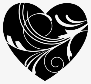 Free White Heart Cliparts Download Free Clip Art Free - Fancy Heart Black And White