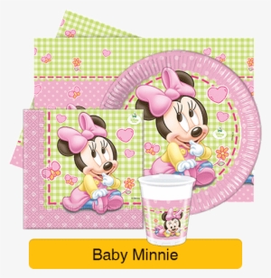 Minnie Mouse Party Supplies - 8 Disney Minnie Mouse Baby Party Paper Dinner Plates