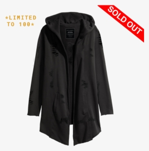 Custom Tattered Cloak - Women's Leather Jacket With Fur Hood