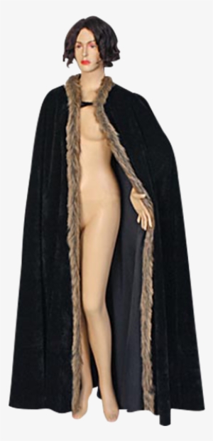 Fur Trimmed Cloak - Medieval Fur Cloak