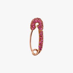 Small Ruby Safety Pin Earring - Body Jewelry