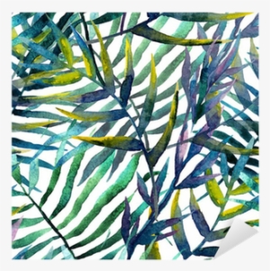Leaves Abstract Pattern In Watercolor Sticker • Pixers® - Gallery Direct Ftolia 'leaves Abstract Pattern Background