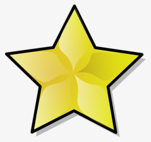 Star, Yellow, Shape, Gold, Border, Black - Animated Picture Of Star
