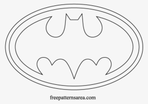 Batman Logo Symbol And Silhouette Stencil Vector - Batman Logo Outline
