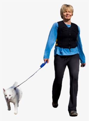Share This Image - Woman Walking Dog Png
