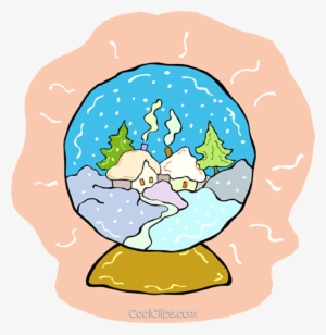 Snow Globe Royalty Free Vector Clip Art Illustration
