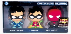 Robin Family Keyring - Nightwing Robin Red Hood Keyring