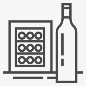 Wine Cooler Icon - Glass Bottle