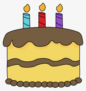 Fall Clipart Birthday Cake - Cake With 3 Candles Clipart