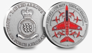 Red Arrows 2017 Display Season Medal Obverse And Reverse - Red Arrows Coin 2017
