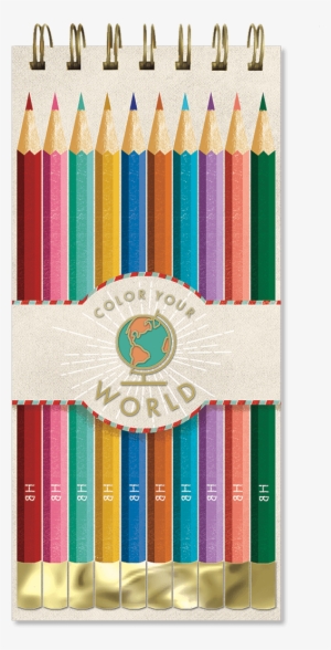Colored Pencils List Pad - Yesteryear Notepads And Notebooks By Molly & Rex