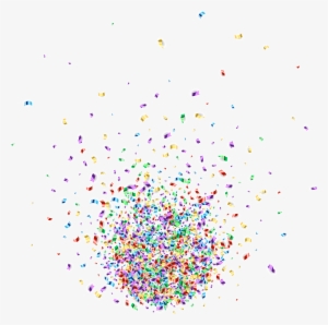 Colorful Fireworks Debris - Portable Network Graphics