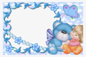 Blue Teddy Bear Png - Frame For Baby For Photoshop
