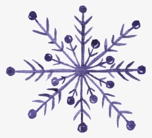 Purple Hand Painted Snowflakes Christmas Transparent - Portable Network Graphics