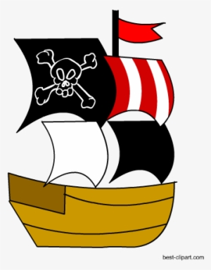 Free Pirate Boat Png Clip Art - Pirate Themed Clip Art Free