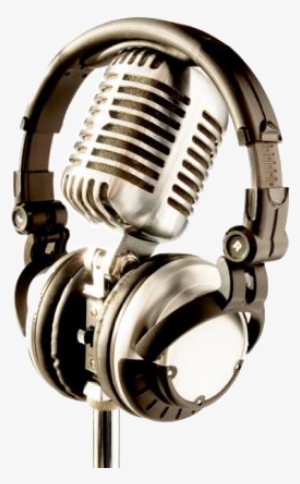 Transparent Headphones Microphone Png - Audifonos Y Microfono Png