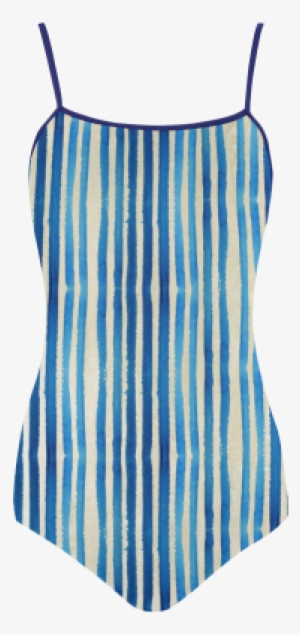 Watercolor Stripes Grunge Pattern - Maillot